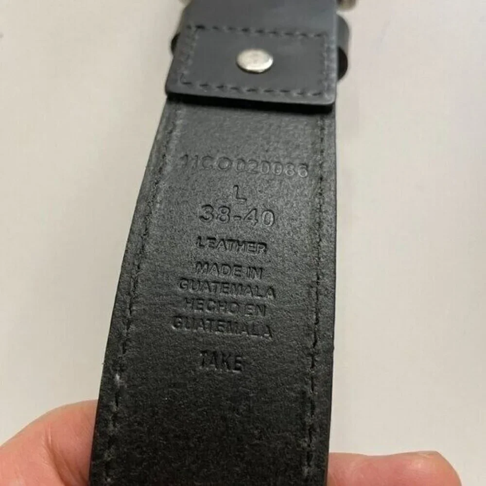 NEW Columbia Men's Leather Belt L Fits Pant Size 36-38 Black